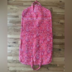 Vera Bradley Hope Toile Pink Roses Garment Bag Cotton Quilted Made in USA